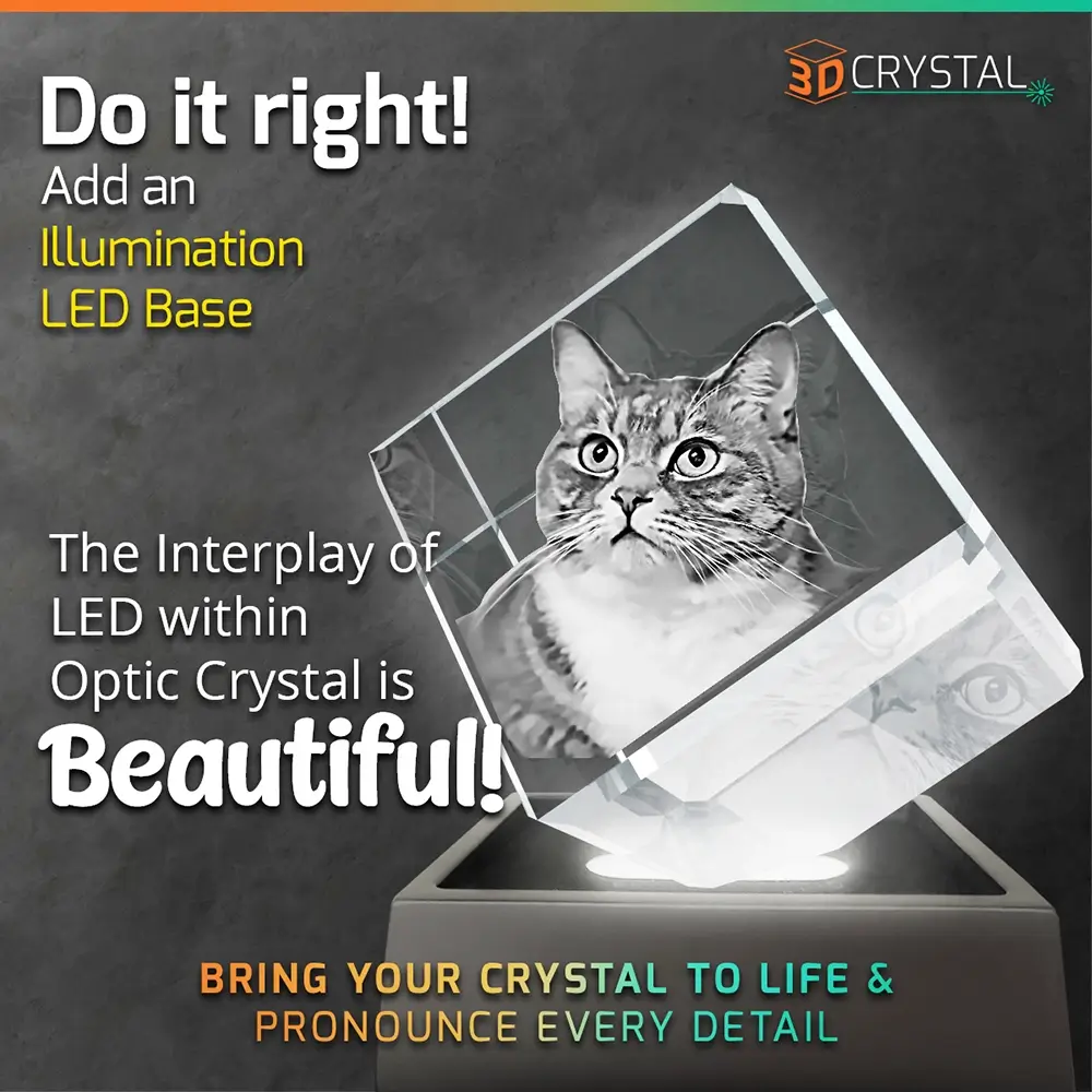 3D Laser Crystal Cut Corner Diamond Award