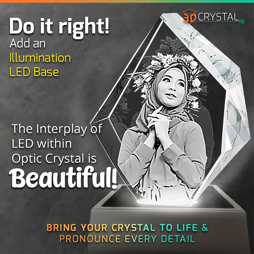 3D Laser Crystal Prestige Iceberg Award